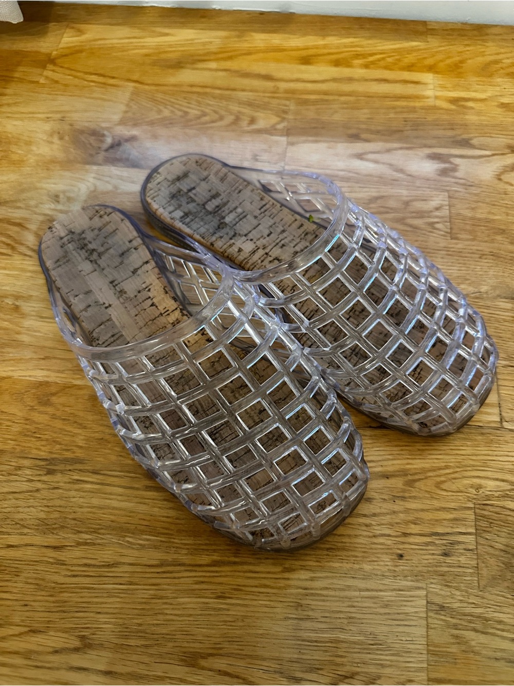 Clear Woven Slip-On Mules - Women's Transparent Summer Shoe